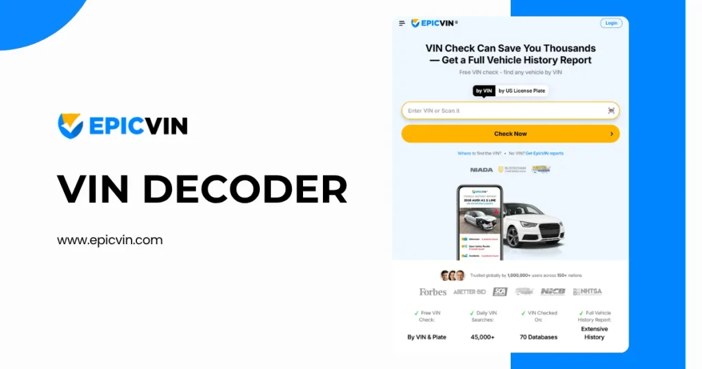 EpicVIN free VIN decoder