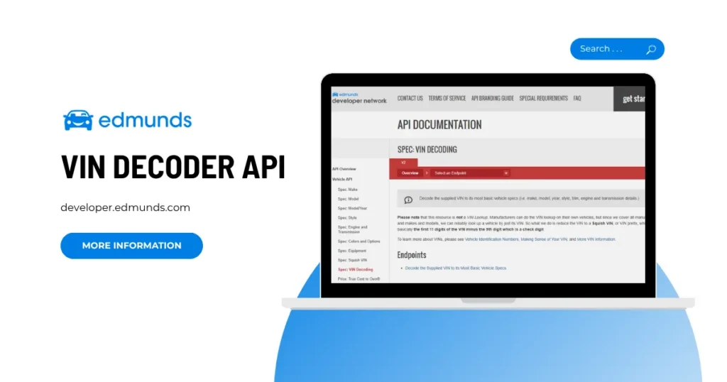 Edmunds Vin decoder API