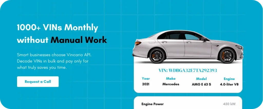 VIN Data for fleet management