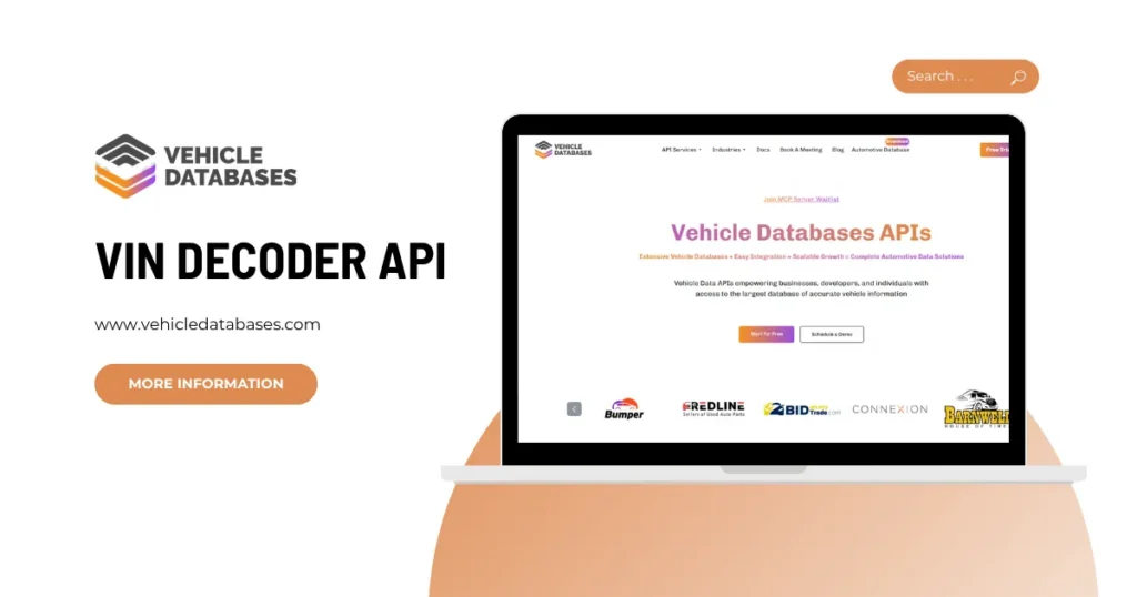 Vehicledatabases VIN decoder API