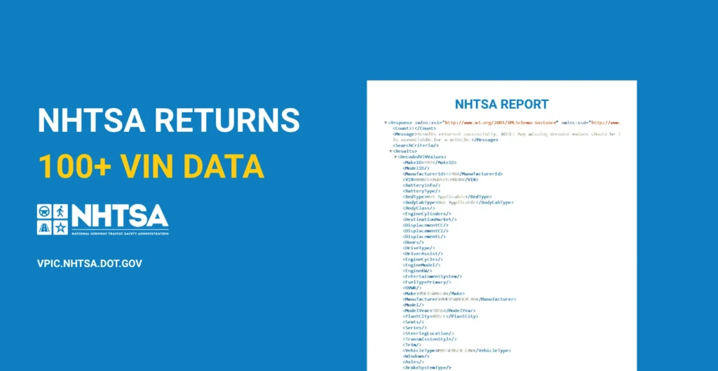 NHTSA VIN Information