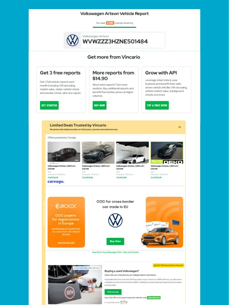 Vincario Limited Car Deals