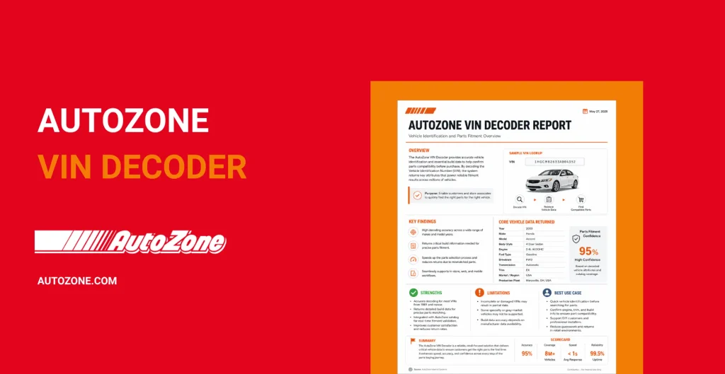 autozone vin decoder report